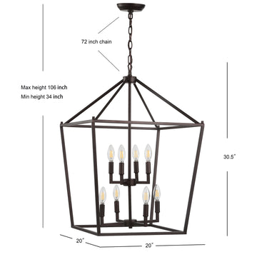 Pagoda Lantern Metal LED Pendant